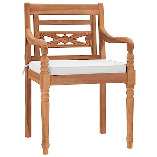 Generisch Kangmusi -Stühle 2 STK. mit Polstern Massivholz Teak, 43056