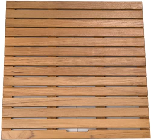 Rutschfeste Teak-Badematte für ältere Menschen, breite 60 x 80 cm, Duschplattform mit erhöhter Fußplattform, bequemes Holzbrett, Bodenmatte für den Innenbereich, Badezimmer, erhältlich in 30, 40, 50,