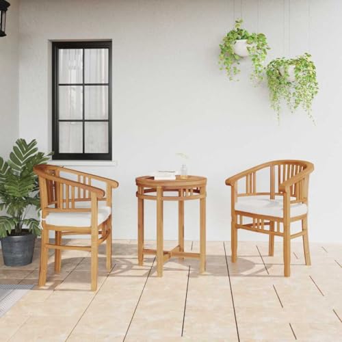Frdhee Gartensessel Gartenstuhl Stühle,Gartenstühle 2 pcs Braun 63 x 58 x 89 cm Teak Massivholz,Für Garten Und Balkon,Einfach Zu Montieren,Ergonomisches Design