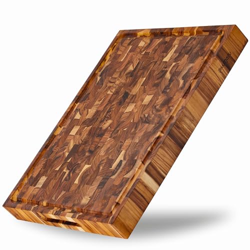 Shumaru California, extra großes Hirnholz-Block-Schneidebrett, 50,8 x 38,1 cm, aus hochwertigem Teakholz