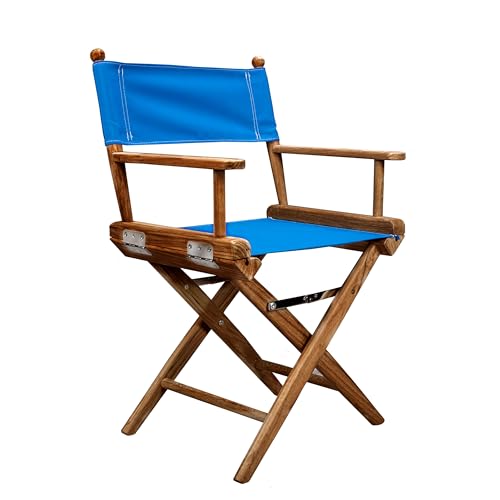 Whitecap Teak 60041 Regisseur-Stuhl mit Sitzbezüge, Blau