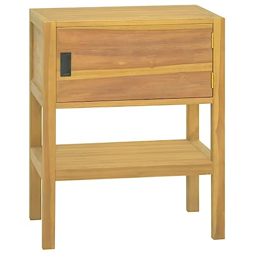 BUKSCYJS Schränke, Sideboards, Schränke mit Türen und Regalen,Badschrank 60x40x75 cm Massivholz Teak