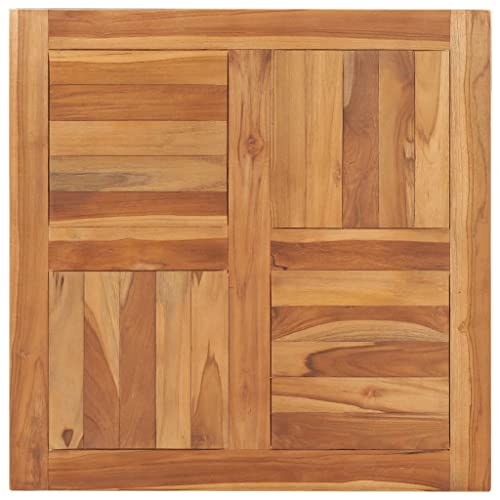 ROMHZKS Tischplatte Massivholz Teak 70×70×2,5 cm Rustikale Platte DIY Holzprojekte Holztafel für Wohnzimmer Arbeitsplatte