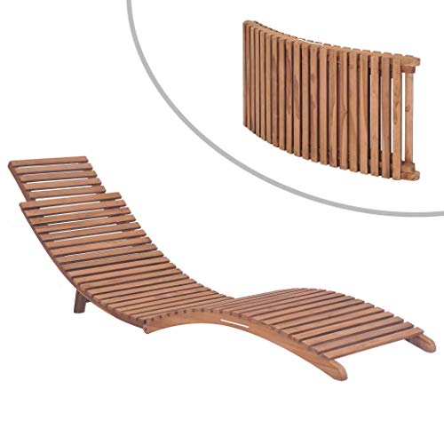 XINCXIN Sonnenliege, relaxliege Wohnzimmer gartenstuhl hochlehner Patio Chairs Strand Stuhl Geeignet für Terrace Camping Outdoors Home Balcony Klappbar Massivholz Teak