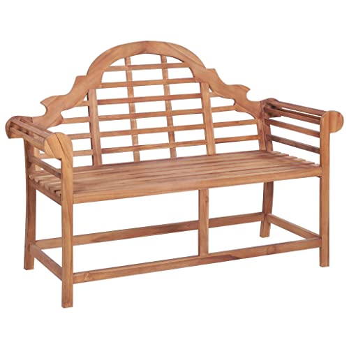 XINCXIN Gartenbank, loungesofa Outdoor balkonbank sitzbank Balkon Outdoor Bank Garten Geeignet für Garden Patio Porch Yard 127x58,5x92,5 cm Massivholz Teak
