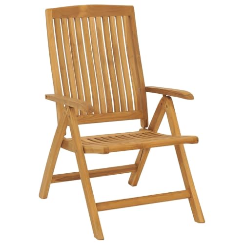 [Enshey] Gartenstühle aus Teakholz – verstellbare Stühle für den Au?enbereich – M?bel aus massivem Holz – Enshey Gartenstuhl-Set – verstellbare Stühle aus Teakholz