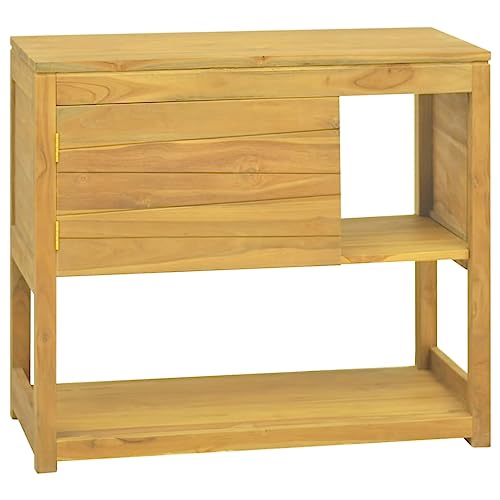 KTHLBRH Schließfach Schubladenschrank Schrank Schlafzimmer Badschrank 85x40x75 cm Massivholz Teak