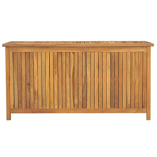 ZHOUMIN Gartenbox, Aufbewahrungsbox, Auflagenbox, Kissenbox, Outdoor Schrank, Box Für Gartenauflagen, Balkon Box, 114x50x58 cm Massivholz Teak