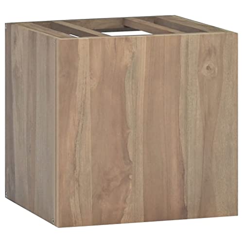 Lauuoeriau Schränke & Aufbewahrung, Aufbewahrungsschränke & Schließfächer, Wandmontierter Badezimmerschrank, 46 x 25,5 x 40 cm, Massivholz, Teakholz