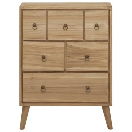 Generico Kangqiling Kommode 56 x 30 x 80 cm aus massivem Teakholz, Braun, 340737