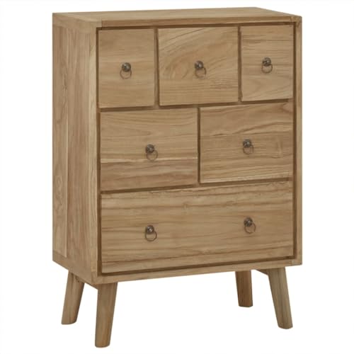 WKIEQACO Schränke & Aufbewahrung, Kommode, Kommode, 56 x 30 x 80 cm, Massivholz, Teakholz