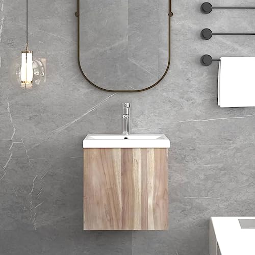 KTHLBRH Schließfach Schubladenschrank Schrank Schlafzimmer Wand-Badschrank 41x38x40 cm Massivholz Teak