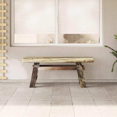 Generico Kangqiling Bank aus Massivholz, gemischtes und massives Teakholz, 100 x 28 x 43 cm, Braun, 244497