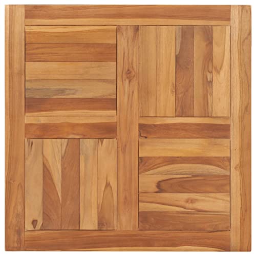 INLIFE Tischplatte Massivholz Teak 70×70×2,5 cm,8kg,48989