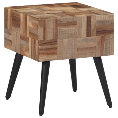 LAPOOH Beistelltisch aus recyceltem Teakholz, massiv, 40 x 40 x 45 cm, Beistelltische für Wohnzimmer, Couchtisch, Beistelltisch für Wohnzimmer - 358522