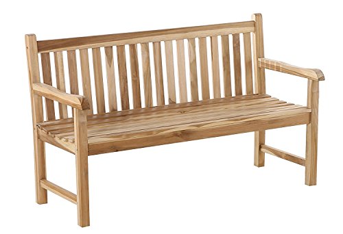 SAM 2-Sitzer Gartenbank Java, 120 cm, Sitzbank aus Teak-Holz, Holzbank für Balkon, Terrasse oder Garten