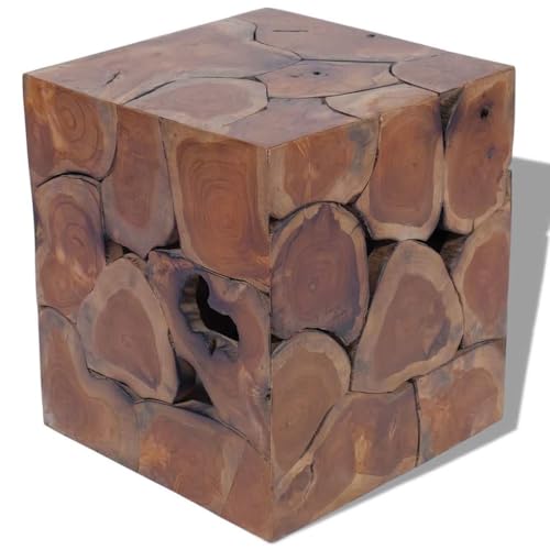 Generico kangqiling Hocker aus massivem Teakholz, braun, 243472