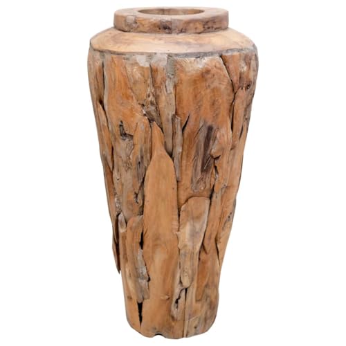 Haus & Garten, Dekoration, Vasen, Heimdekoration, Vase, 40 x 60 cm, massives Teakholz
