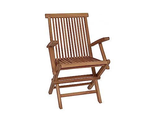 LC Garden Klappstuhl Modena mit Armlehnen, Teak massiv, 55 x 60 x 89 cm