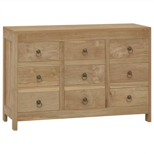 AJJHUUKI Outdoor-Möbel-Kommode 80x30x55 cm Massivholz Teak-Möbel