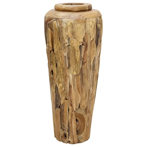 Haus & Garten, Dekoration, Vasen, Heimdekoration, Vase, 40 x 100 cm, massives Teakholz