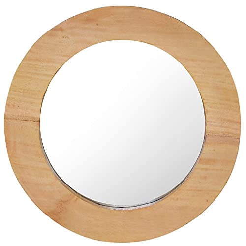 LINWXONGQP Durchmesser: 40 cm Spiegel Wandspiegel 40 cm Teak Rund