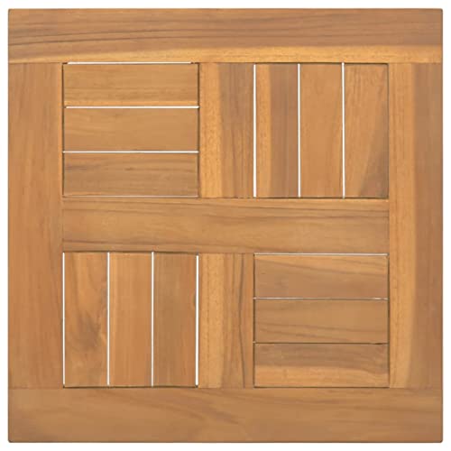 Tidyard Tischplatte Massivholzplatte Holzplatte Ersatztischplatte Holz Platte für Esstisch Esszimmertisch Quadratisch 40x40x2,5 cm Massivholz Teak
