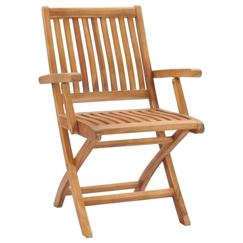 [2er-Set Gartenstühle aus Teakholz] – Outdoor-Möbel aus massivem Teakholz mit grauen Kissen – Enshey Outdoor-Sitzset für – Stilvolle Gartenstühle aus Holz-Grau