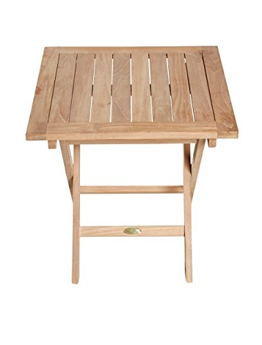 La Casa di Caesar Teakholz Beistelltisch Riva eckig Teak Tisch Klapptisch Gartenmöbel Teakmöbel Gartentisch