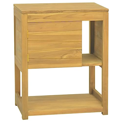 BUKSCYJS Schränke, Sideboards, Schränke mit Türen und Regalen,Badschrank 60x40x75 cm Massivholz Teak