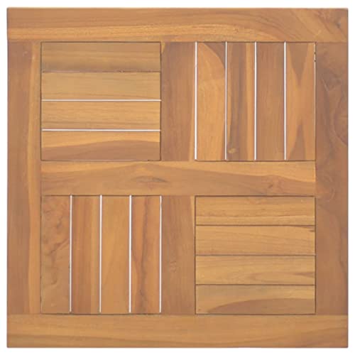 INLIFE Tischplatte Quadratisch 50x50x2,5 cm Massivholz Teak,3.45kg,316156