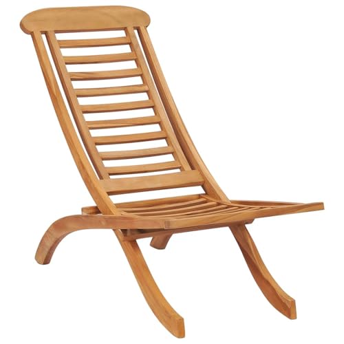 Xichuzi Gartenstuhl Klappbar 50x90x69 cm Massivholz Teak, Gartensessel, Balkonstuhl, Hochlehner, Balkon Stühle, Terrassenstuhl, Balkonmöbel - 319163