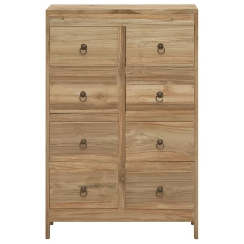 Generico Kangqiling Kommode 55 x 30 x 90 cm aus massivem Teakholz, Braun, 340740