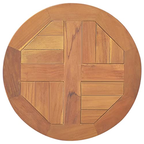 Tischplatte Massivholz, robuste Holz Platte Ersatztischplatte Schreibtischplatte Bürotischplatte Holzplatte ideal für Hause und Außenbereich, Massivholz Teak Rund 2,5 cm 40 cm
