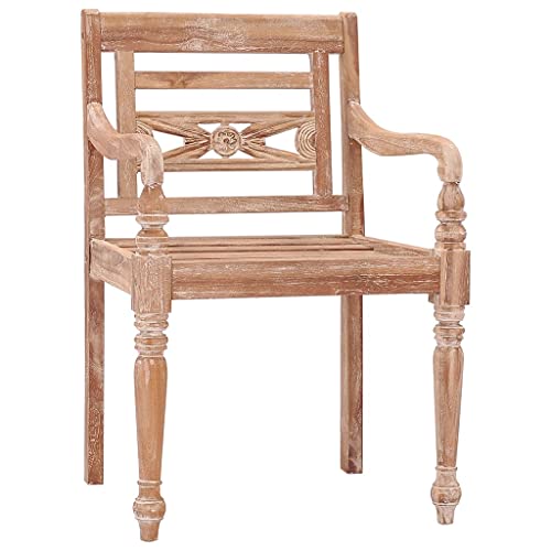 Kangmusi -Stühle 2 STK. Massivholz Teak Getüncht, 316034