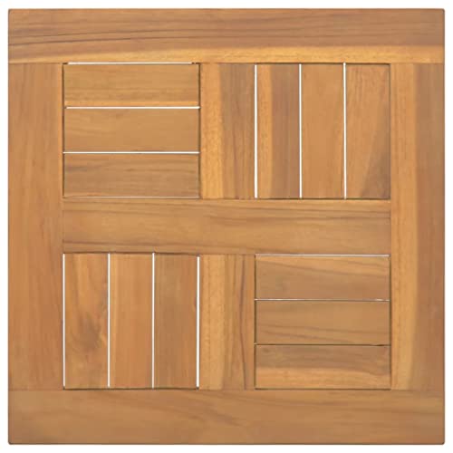 INLIFE Tischplatte Quadratisch 40x40x2,5 cm Massivholz Teak,2.45kg,316155