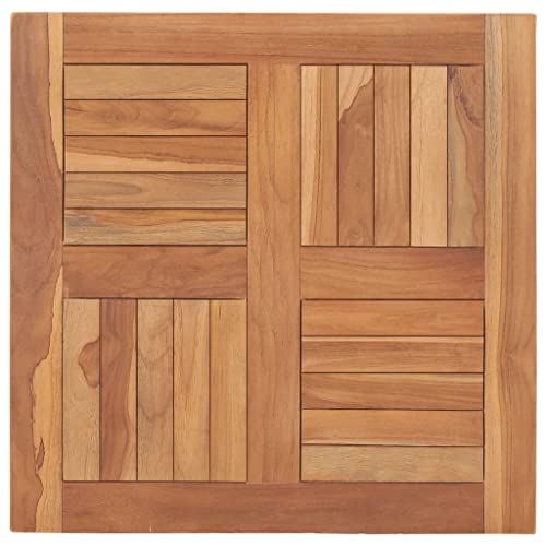 INLIFE Tischplatte Massivholz Teak 60×60×2,5 cm,5.6kg,48988
