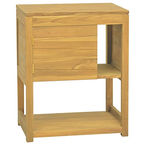 Iiaky Badschrank 60x40x75 cm Badezimmerschrank Badezimmer MöBel Bathroom Cabinet Schrank Badezimmer Massivholz Teak