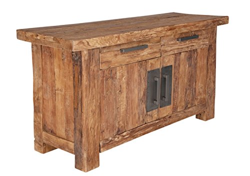 SIT-Möbel Coral 4409-01 Kommode mit 2 Türen & 2 Schubladen, recyceltes Teakholz, braun, 125 x 45 x 78 cm