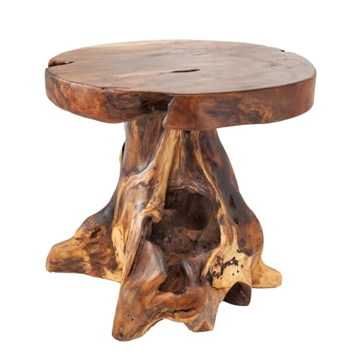 invicta INTERIOR riess-Ambiente.de Baumstamm Hocker Root Teak Hocker massives Wurzelholz Sitzhocker Beistelltisch Natur Tisch Holztisch Holzhocker Fußbank