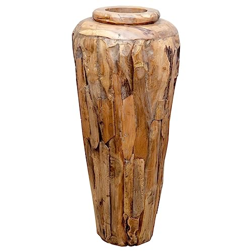 Haus & Garten, Dekoration, Vasen, Heimdekoration, Vase, 40 x 80 cm, massives Teakholz