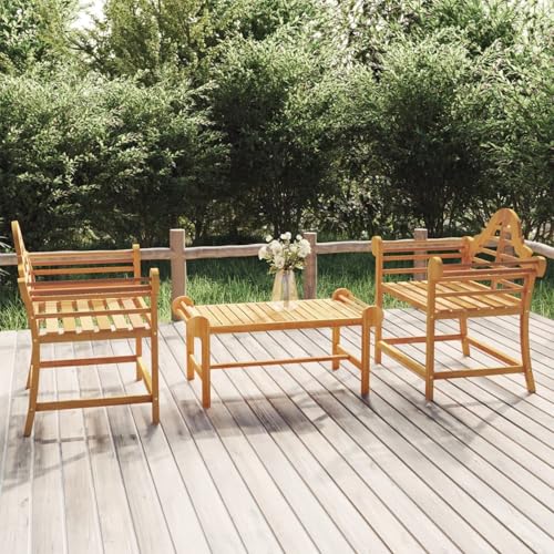 Xichuzi Gartenstühle 2 STK Gartensessel, Balkonstuhl, Hochlehner, Balkon Stühle, Terrassenstuhl, Balkonmöbel, 91x62x94 cm Massivholz Teak