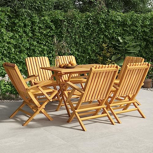 Outdoor Outdoor Sitzgelegenheit, Outdoor Stühle, Klappstühle 6 Stück 61 x 67 x 90 cm Massivholz Teak