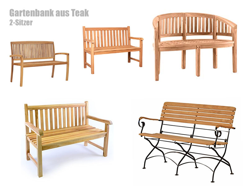 Teak Gartenbank 3-Sitzer