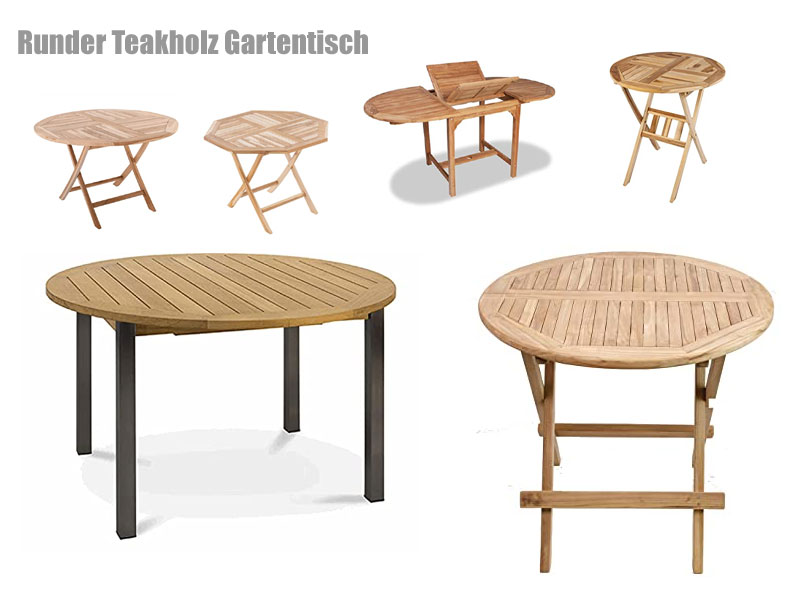 Runder Teak Gartentisch