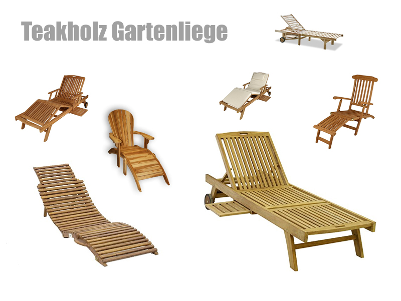 Teakholz Gartenliege