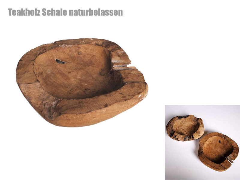 Teakholz Schale Naturbelassen 30cm