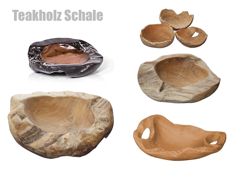 Teakholz Schale