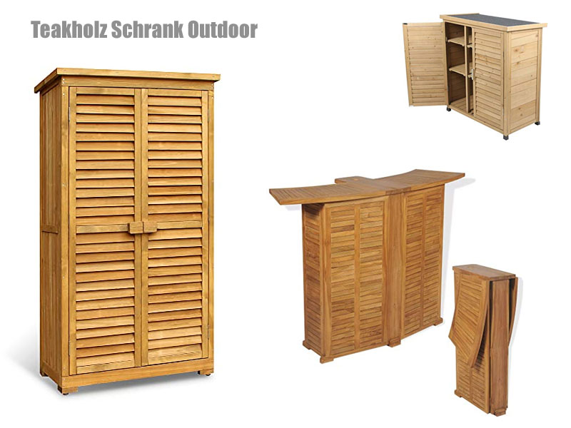 Teakholz Schrank Outdoor